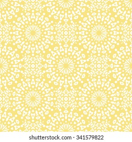 Vector seamless background with abstract round oriental pattern. 