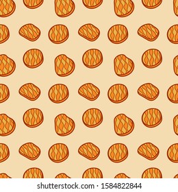 Vector Seamless background with abstract shapes. Hand drawn illustration.