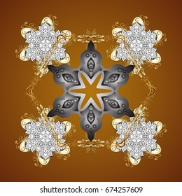 Vector seamless background. Abstract seamless snowflakes design. Textile print for bed linen, jacket, package design, fabric and fashion concepts. Snowflakes seamless pattern with watercolor effect.