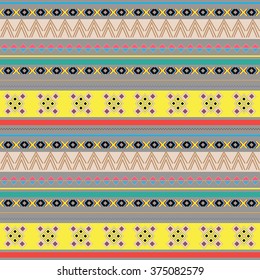 Vector seamless background. African motifs. The geometric shapes. Africa. Objects. Grey background
