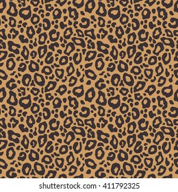 Vector seamless background. Animal leopard print pattern