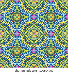 vector seamless background with  asian ornament
