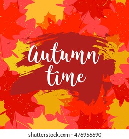 Vector seamless background with autumn 