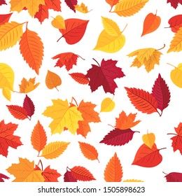 Vector seamless background of autumn leaves. Background for textile or book covers, Wallpaper, design, graphics, printing, hobby, invitation.Vector illustration EPS 10
