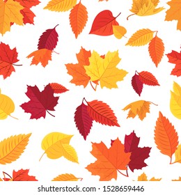 Vector seamless background of autumn leaves. Background for textile or book covers, Wallpaper, design, graphics, printing, hobby, invitation.Vector illustration EPS 10