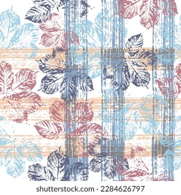 Vector seamless background of autumn leaves. Modern leaf texture. Vector illustration EPS 10