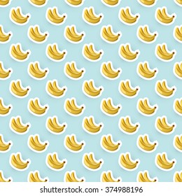 Vector Seamless Background with Bananas