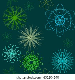 Vector seamless background with a beautiful outline pattern