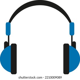 Vector seamless background with blue headphones. Listen to music. Audio technology. Isolating headphones. Music player.