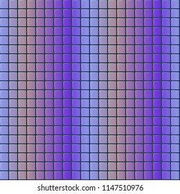 Vector seamless background of blue and purple shiny squares, background fill with the same repeating shapes with gradient color transition.