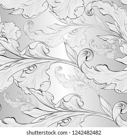Vector. Seamless background. A branch is a plant element. Wallpaper. Decorative composition. Use printed materials, signs, posters, postcards, packaging.