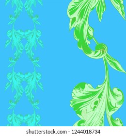 Vector. Seamless background. A branch is a plant element. Wallpaper. Decorative composition. Use printed materials, signs, posters, postcards, packaging.