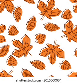 Vector de fondo transparente con hojas de otoño brillantes.