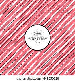 Vector seamless background. Bright hand drawing diagonal strips of different width. 