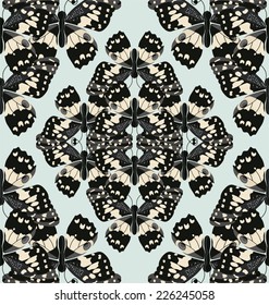 vector of seamless background with butterflies