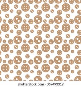 Vector seamless background. Buttons. Brown background