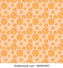 Vector seamless background. Buttons. Orange background