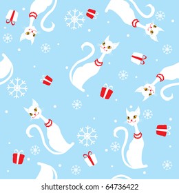 Vector seamless background card for christmas and new year