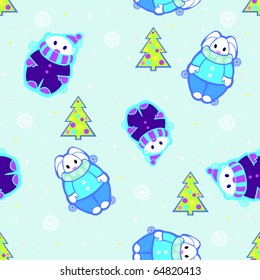 Vector seamless background card for New Year