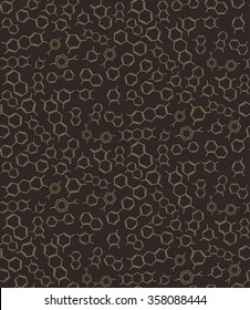 Vector seamless background of chemical formulas. Skeletal formula of the chemical. 