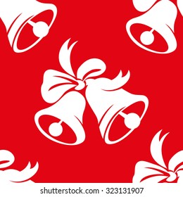 vector seamless background with Christmas bells