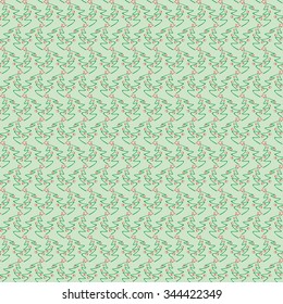 Vector seamless background Christmas tree with ornaments for design.