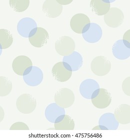 Vector seamless background with circles in pastel colors