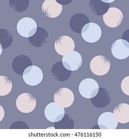 Vector seamless background with circles in pastel colors