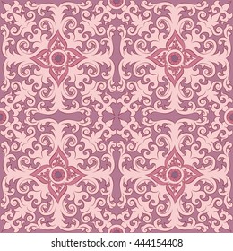 Vector seamless background. Colored patterns antique. Floral ornament