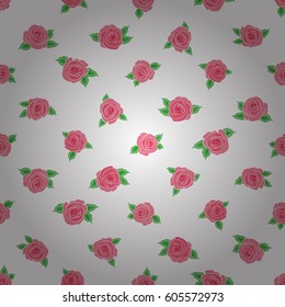 Vector seamless background with colored spots. Seamless background in pink roses.
