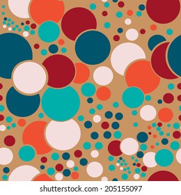 Vector seamless background with colorful circle pattern