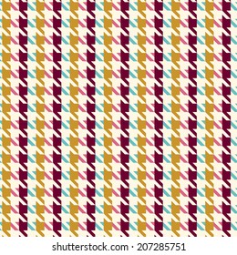 Vector seamless background with colorful hounds tooth 
