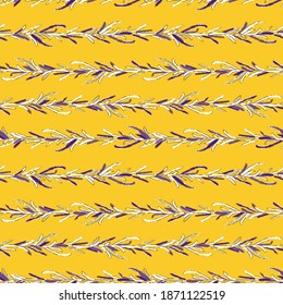 Vector seamless background with colorful illustration of herbs, plants. Use it for wallpaper, textile print, pattern fills, web page, surface textures, wrapping paper, design of presentation