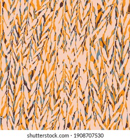 Vector seamless background with colorful illustration of herbs, plants. Use it for wallpaper, textile print, pattern fills, web page, surface textures, wrapping paper, design of presentation