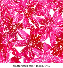 Vector seamless background with colorful watercolor illustration of flowers. Can be used for wallpaper, pattern fills, web page, surface textures, textile print, wrapping paper