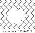 Vector seamless background dark green vector fence torn. Isolated on white background.