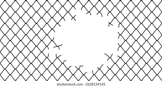 Vector seamless background dark green vector fence tower. Isolated on white modern background