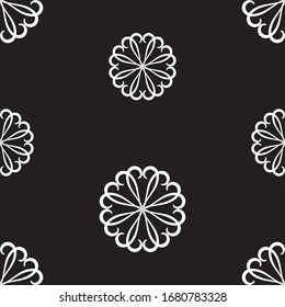 Vector seamless background of decorative floral elements