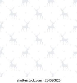 Vector seamless background with deers. Norwegian ornament. Christmas collection. 