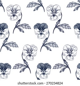 Vector seamless background. Design for fabrics, textiles, paper, wallpaper, web. Retro. Vintage style.