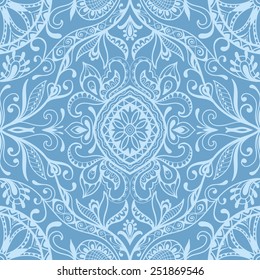 Vector seamless background, detailed lace pattern, tribal ethnic ornament, fabric texture, hand drawn fashion artwork