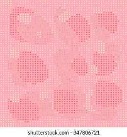 Vector seamless background with dotted tiles. Polka dot texture. Seamless pattern can be used for wallpaper, pattern fills, web page background, surface textures.