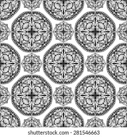 Vector seamless background. East ornament. The pattern for the fabric. The pattern for embroidery