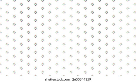Vector seamless background featuring a minimalist geometric ornament with oriental flower elements, tiny diamonds, and thin linear patterns for decorative use