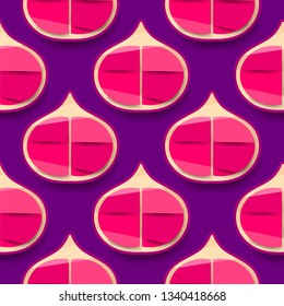 Vector Seamless Background With Figs For Your Products And Business. Vector