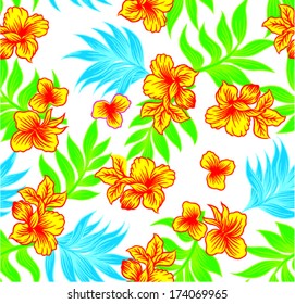 vector seamless background of floral