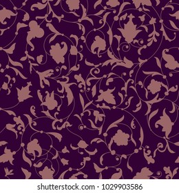 Vector seamless background with floral ornament