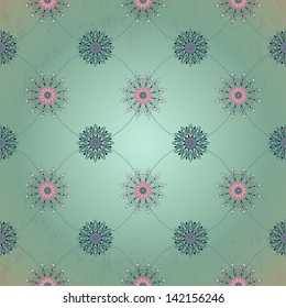 Vector seamless background. Floral vintage pattern.