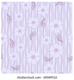vector seamless background with  flowers. clipping mask