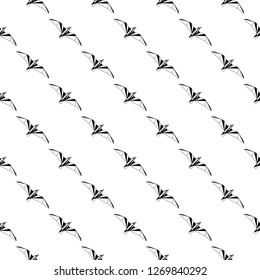 Vector seamless background with flying seagulls. Modern polygonal  design. Origami birds. Flat design pattern 